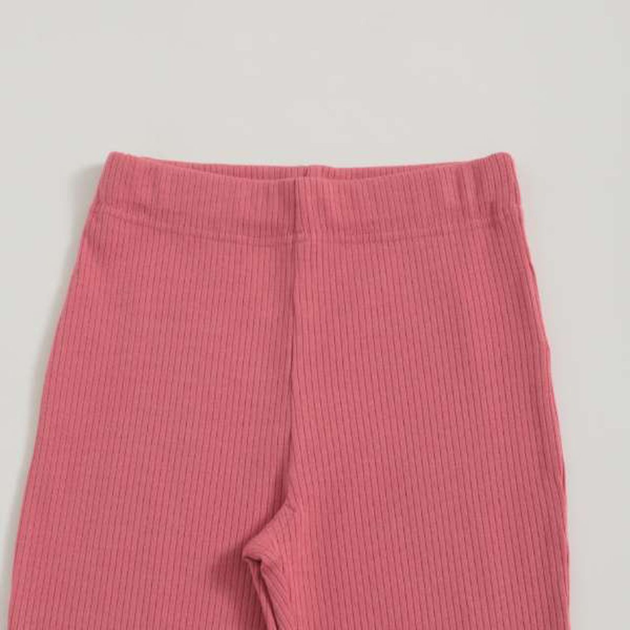 Frilled Hem Rib Pants,Pink, large image number 5