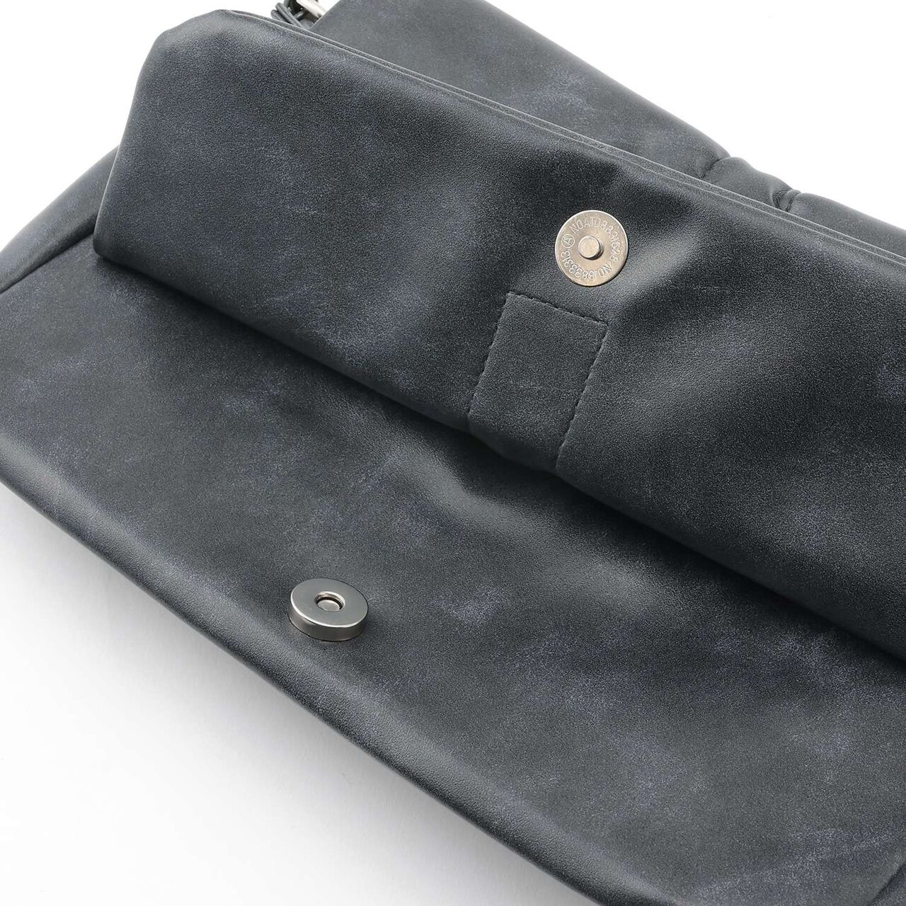 Faux Leather Ribbon Chain Shoulder Bag,Ivory, large image number 5