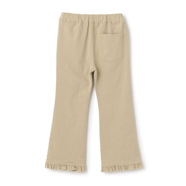 Tomo Pants Stretchy Hem Frill Flared Pants,Black, medium image number 7