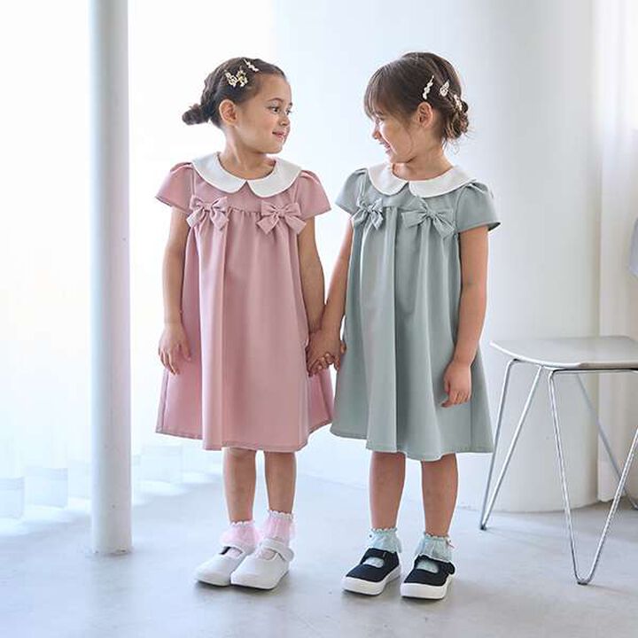 [Occasion-Ready] Round Collar One-Piece Dress with Ribbon,Mint, medium image number 10