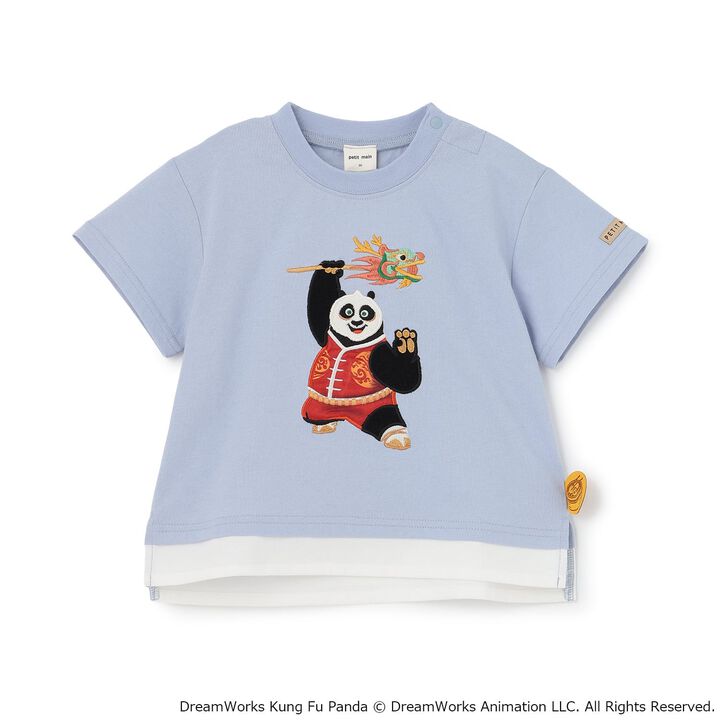 [Web Exclusive] Kung Fu Panda Embroidered Short-Sleeve T-Shirt,Blue, medium image number 7