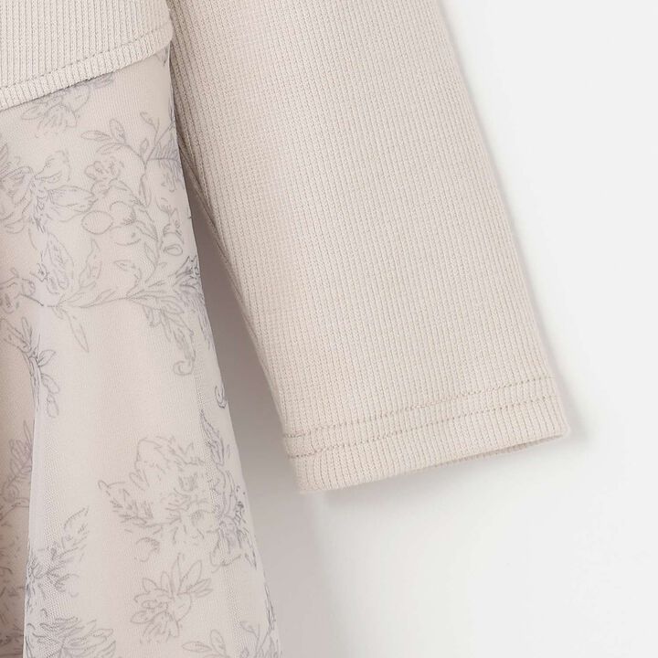 [Link] Flare Tulle One-Piece Dress,Charcoal gray, medium image number 8