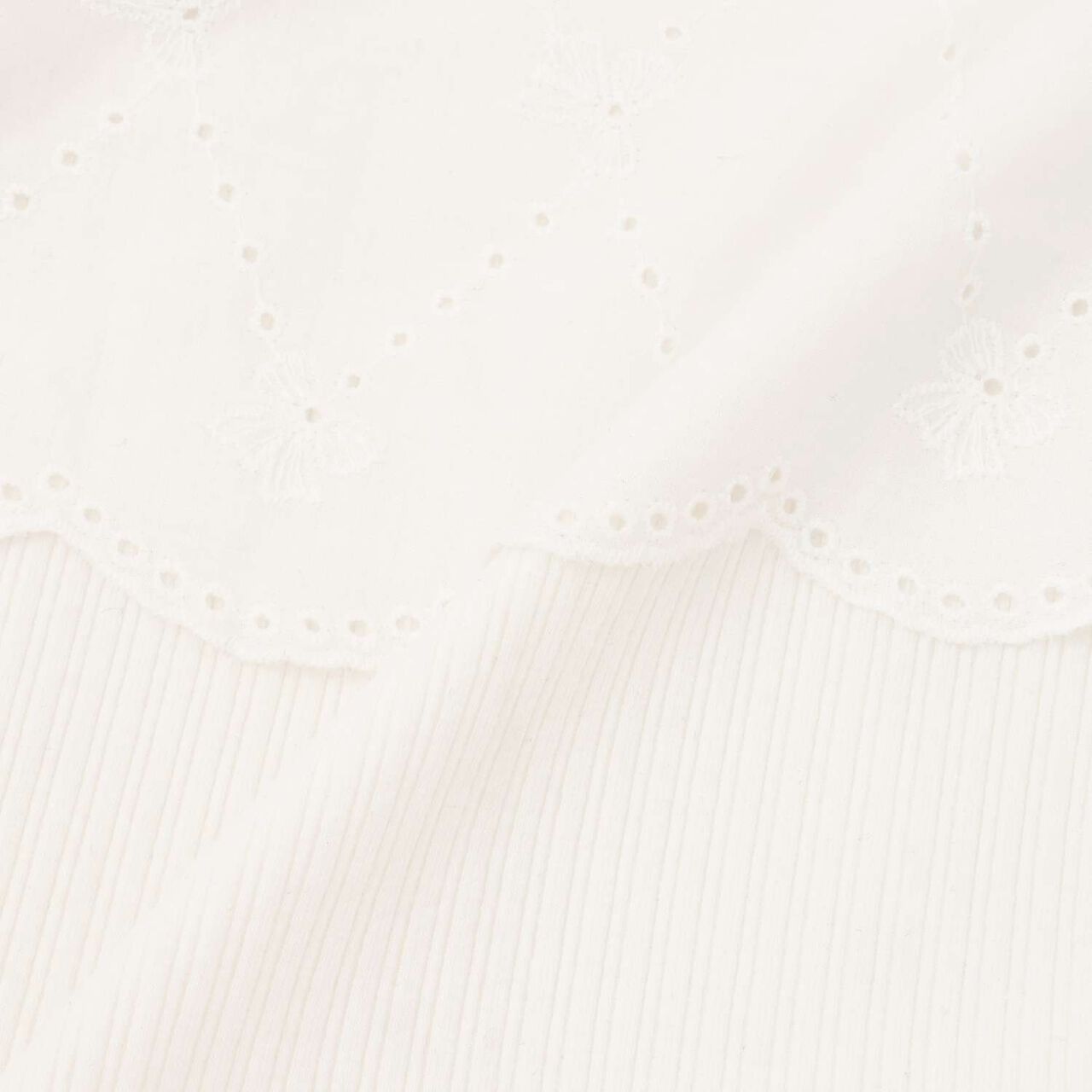 Ribbon Lace Tunic & [Cool Touch] T-Shirt Set,Off white, large image number 9