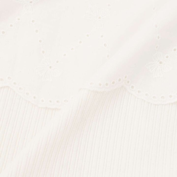 Ribbon Lace Tunic & [Cool Touch] T-Shirt Set,Off white, medium image number 9