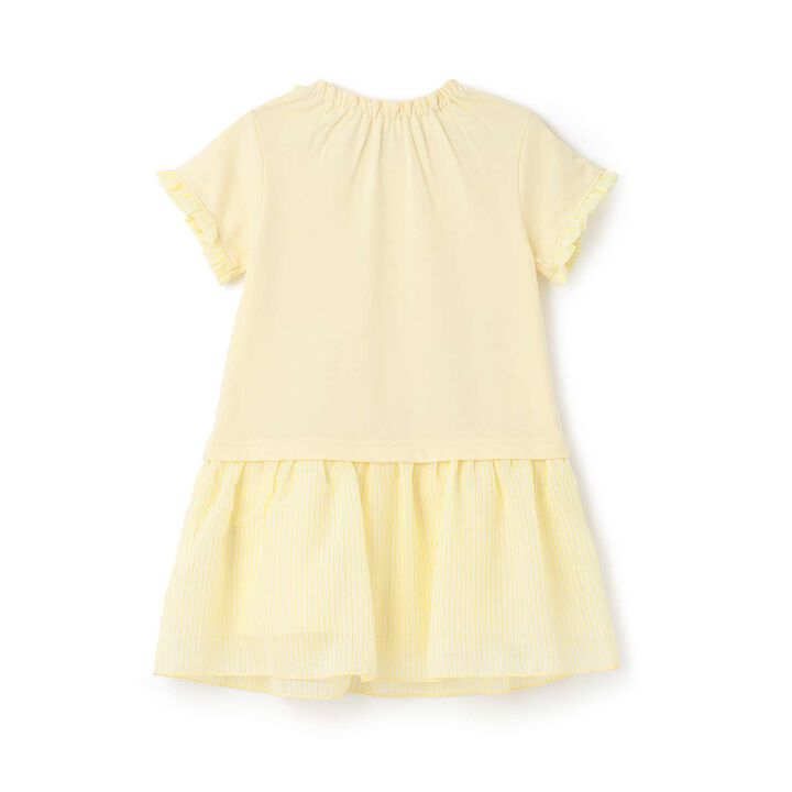 Rabbit Soda Short-Sleeve Cut and Sew One-Piece Dress,Light pink, medium image number 4