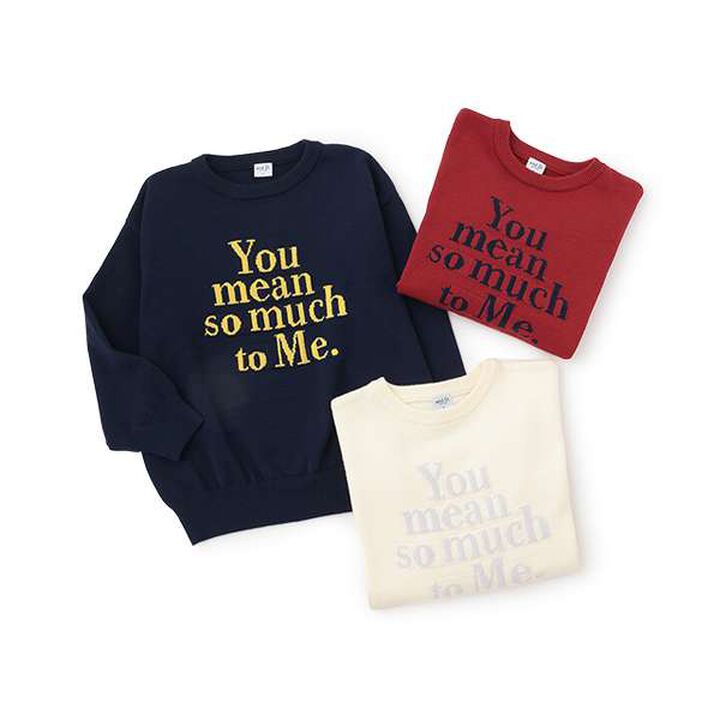 [Matching with Dad Outfit] Machine Washable Kids Logo Knitwear,Navy, medium image number 14