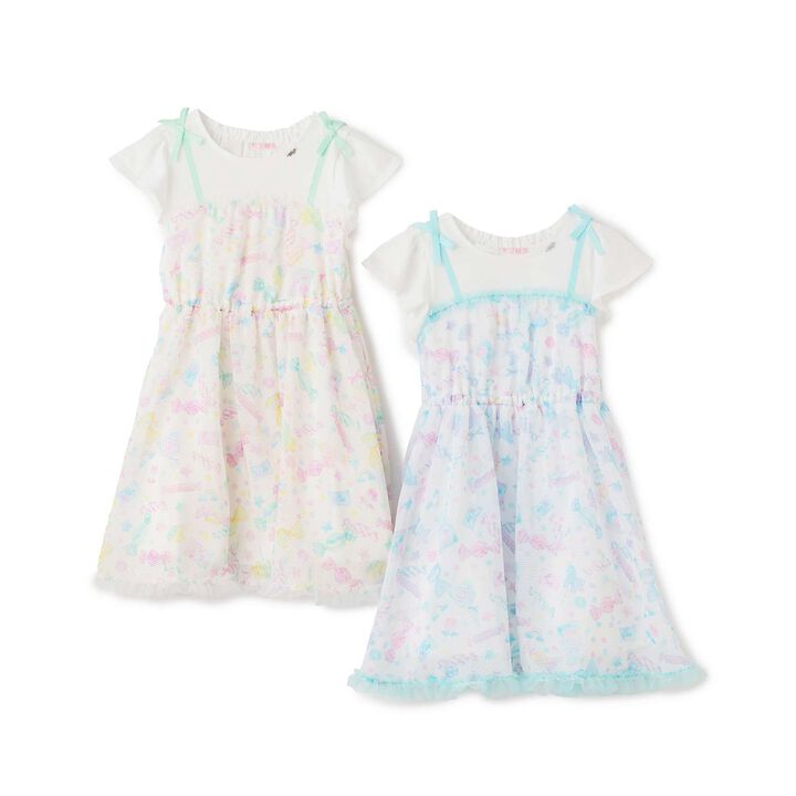 [Restock] Candy Pattern Docking Dress,Lemon yellow, medium image number 7