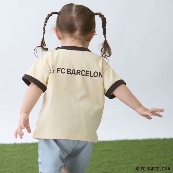 [FC BARCELONA] 接觸涼感布章T恤,深棕色, medium image number 2