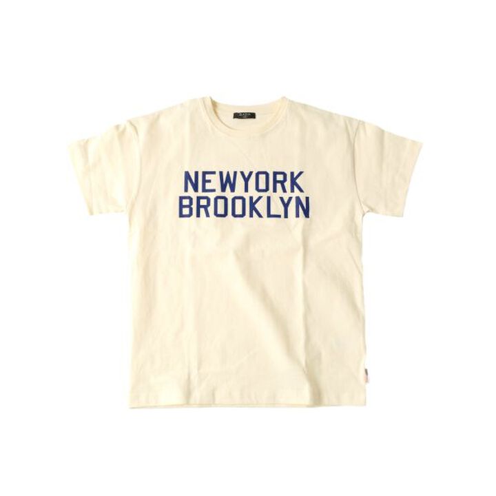 [Adult Size Available] Jersey USA Cotton Drop Shoulder College Logo Short Sleeve T-Shirt,Brown, medium image number 2