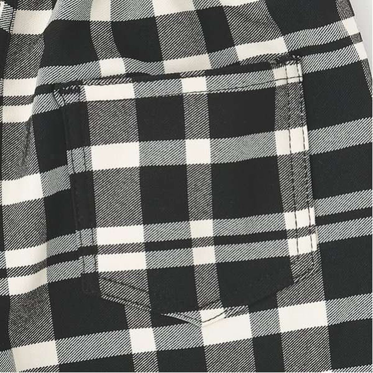 Wool Lined Check Tapered Pants,Black, large image number 13