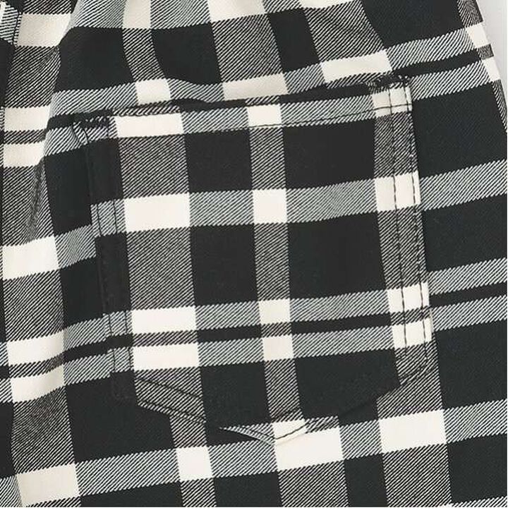 Wool Lined Check Tapered Pants,Black, medium image number 13