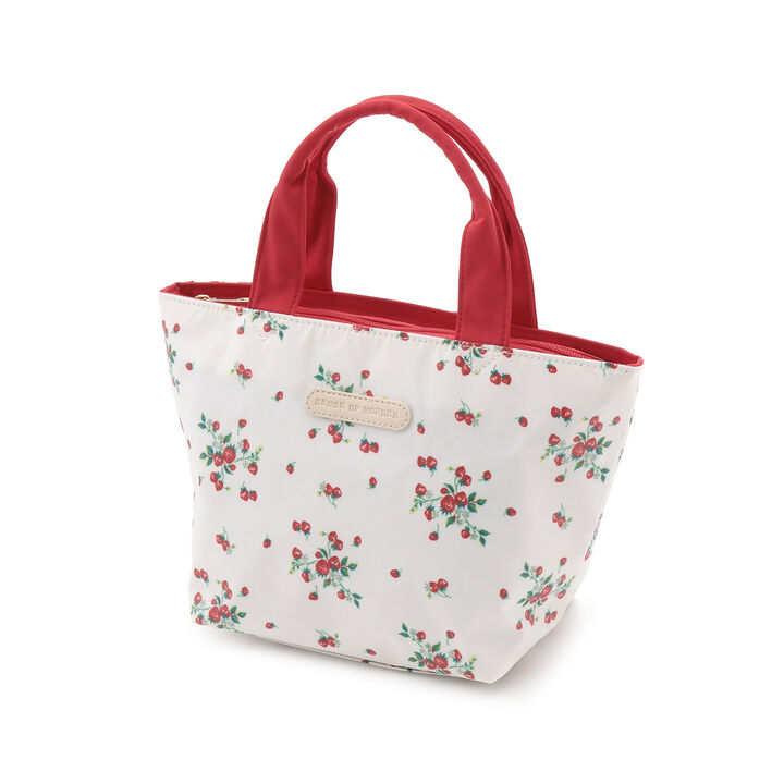 Wild Strawberry Lunch Tote Bag,Pearl white, medium image number 5