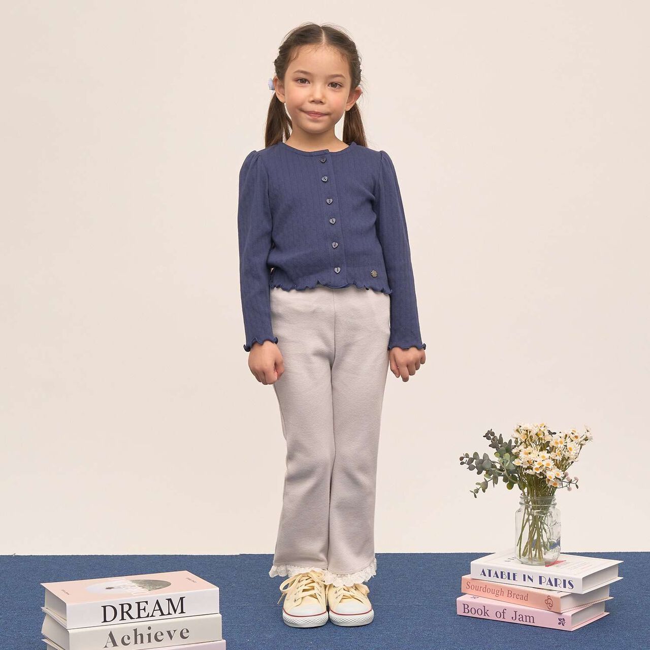 [UV Processing] Patterned Mesh Cardigan,Blue gray, large image number 20