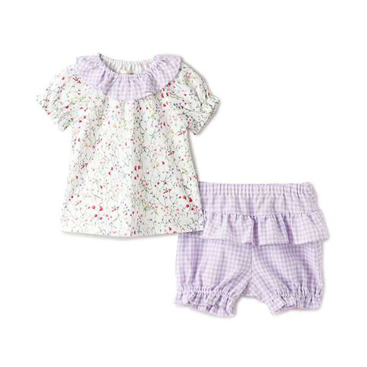 Botanical Garden Baby Suit,Lavender, large image number 0