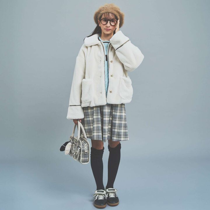 Sagara Logo Cable Knitwear[Available in 130cm],Sax blue, medium image number 18