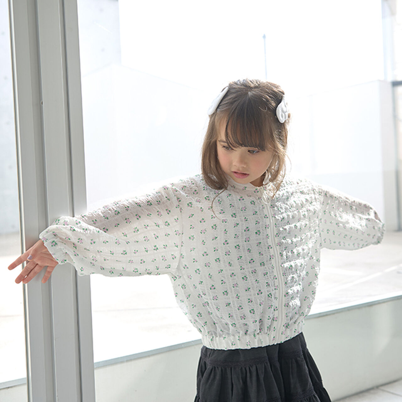 [Set Up Available] Sheer Oversized Silhouette Jacket,Lemon yellow, large image number 2