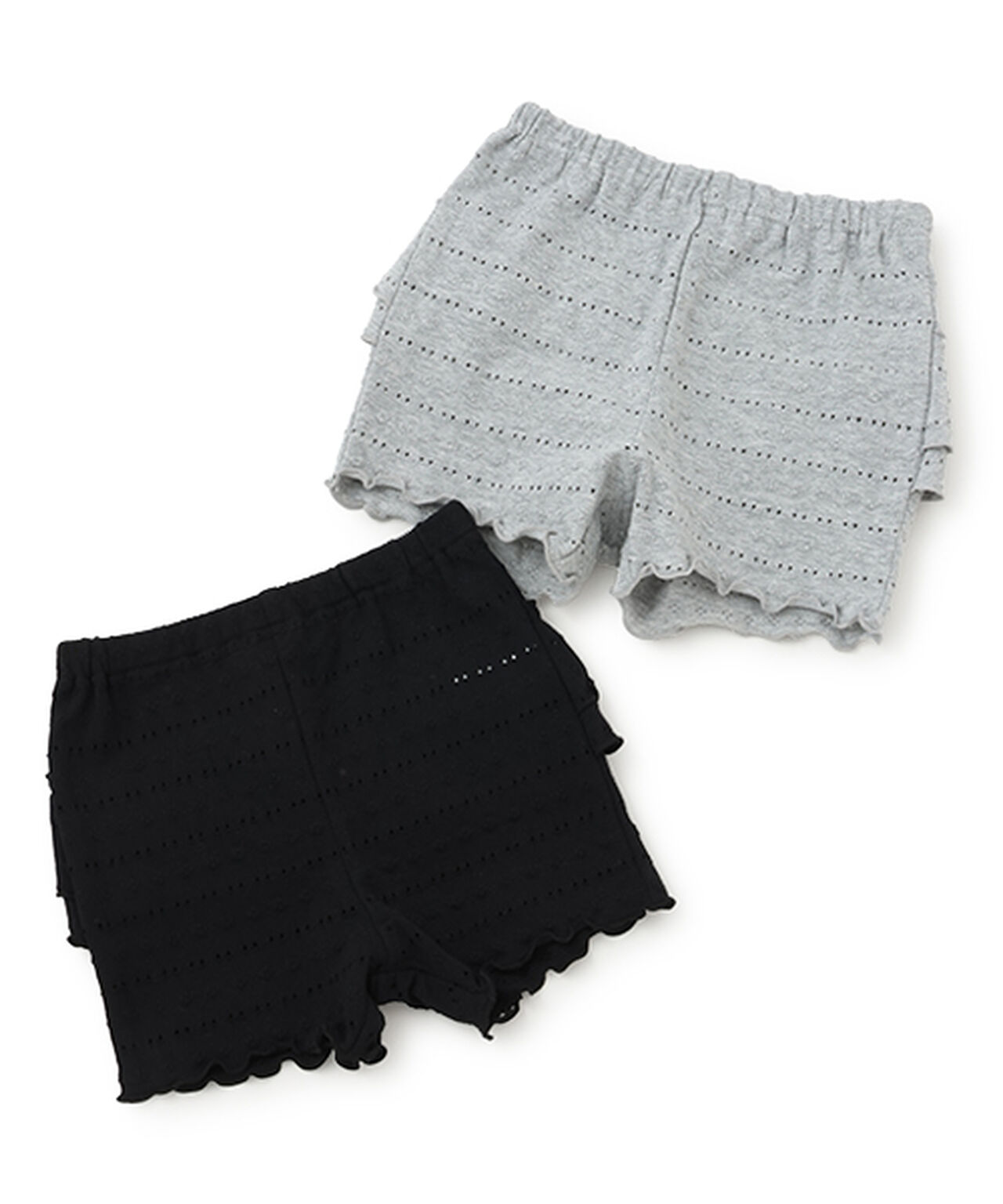 Eyelet Short Leggings,Black, large image number 5