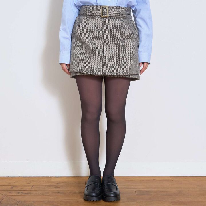 Bare Skin-Like Fake Tights,Black, medium image number 3