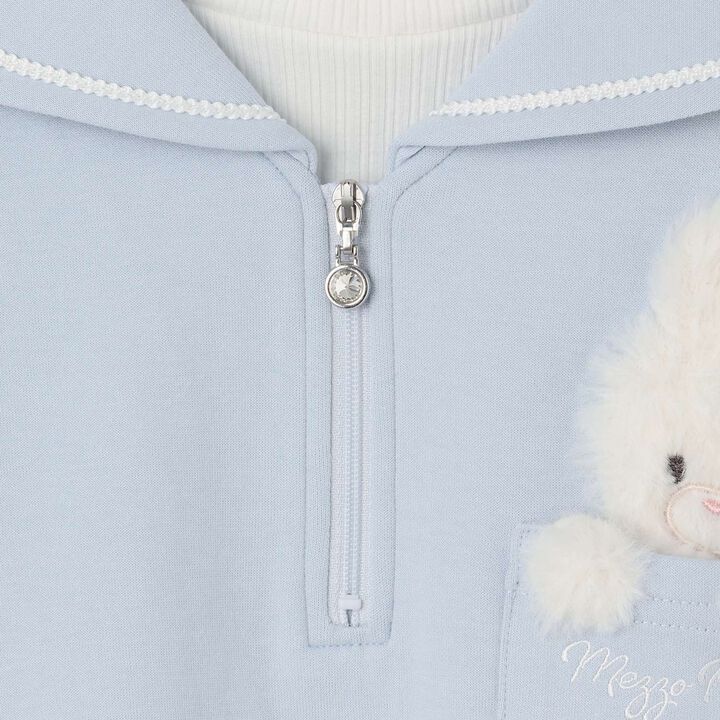 [Restock] Short Sailor Pullover & Long-Sleeve Petite High-Neck Set,Lilac, medium image number 4