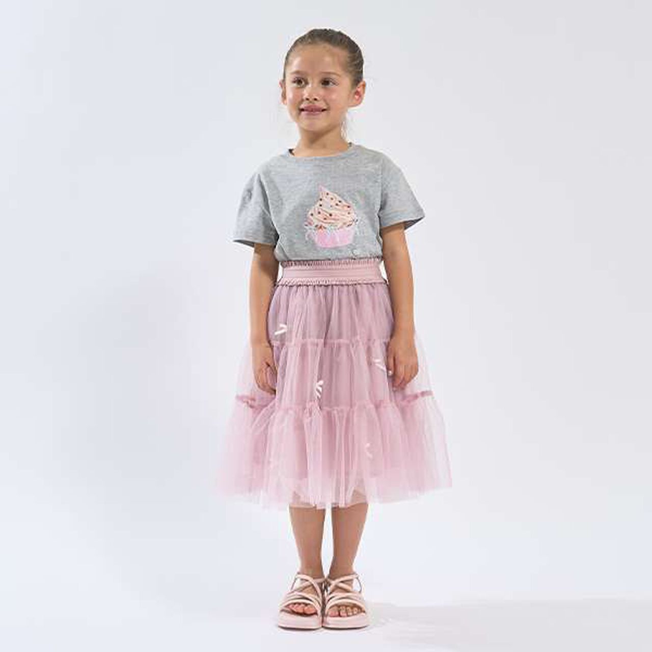 Soft Cotton Assorted Ribbon Motif Printed T-Shirt,Light blue, large image number 5