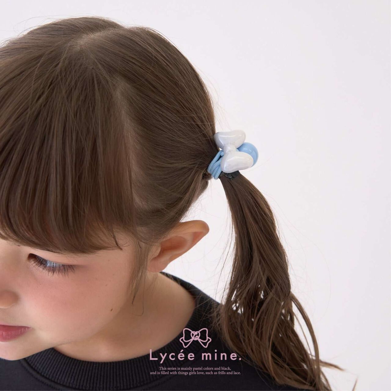 [Lycee Mine Ballet Series] Gradient Ribbon Hair Ties 2P Set,Sax blue, large image number 0