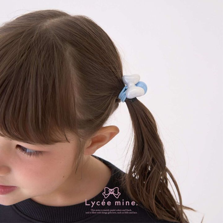 [Lycee Mine Ballet Series] Gradient Ribbon Hair Ties 2P Set,Sax blue, medium image number 0