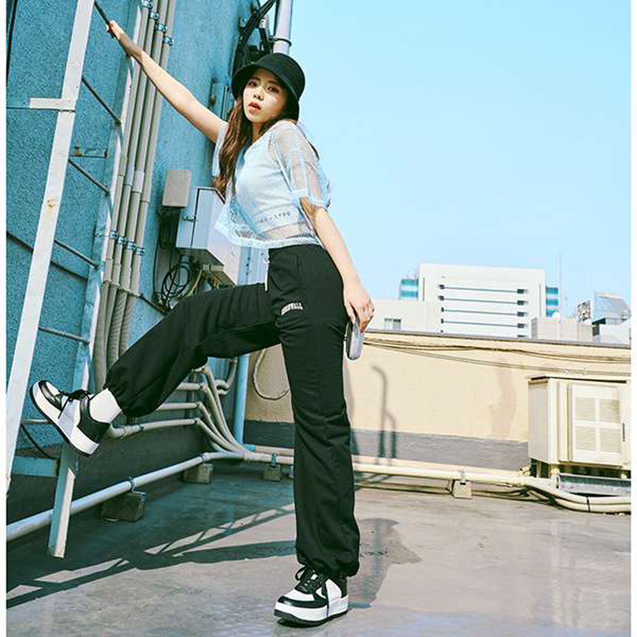 Drawstring Sweatpants,Smoke white, large image number 21