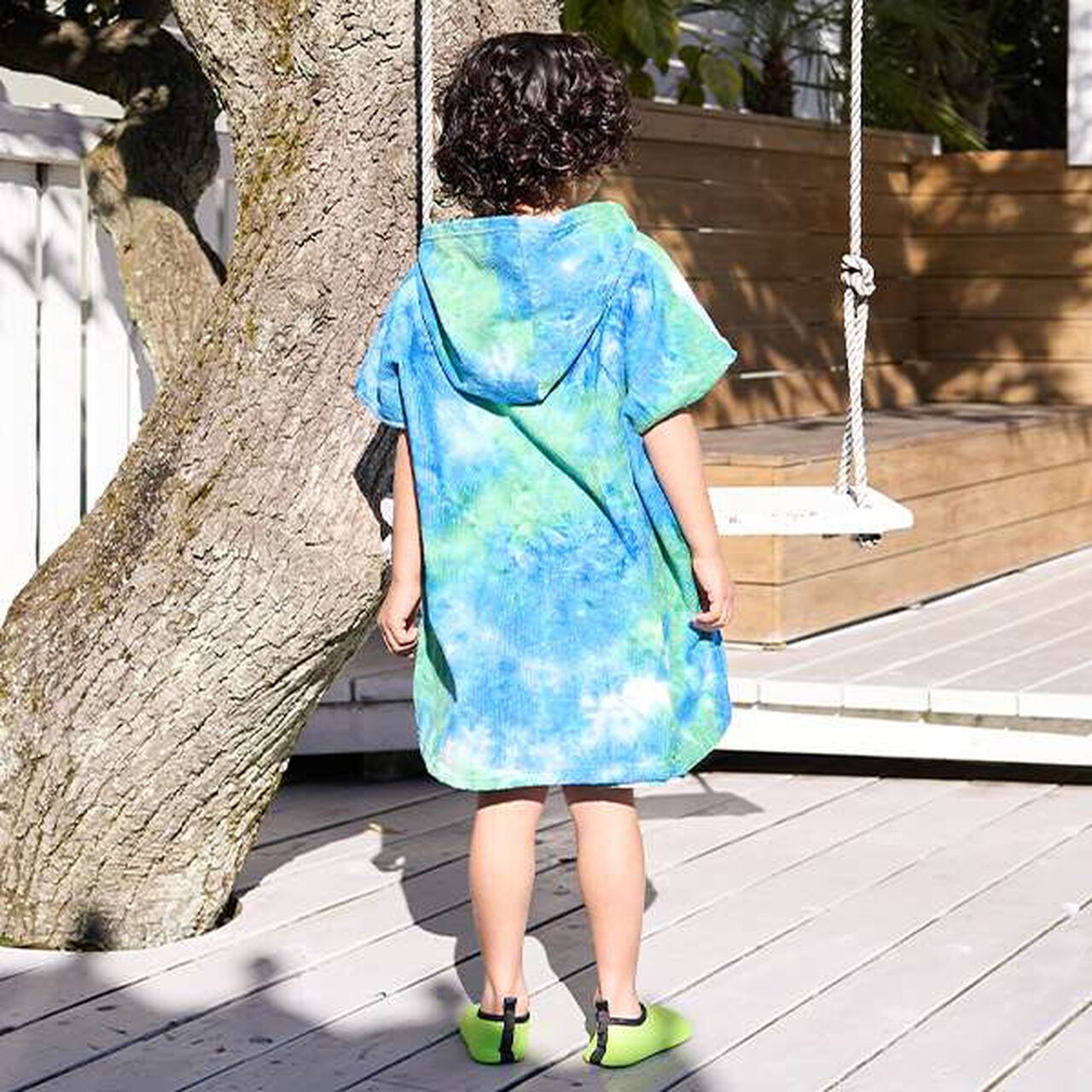 [SWIM] Hooded Cape Towel,Green, large image number 2