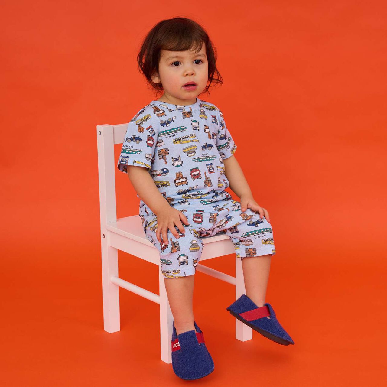 All-Over Pattern Short-Sleeve Loungewear,Sax blue, large image number 18