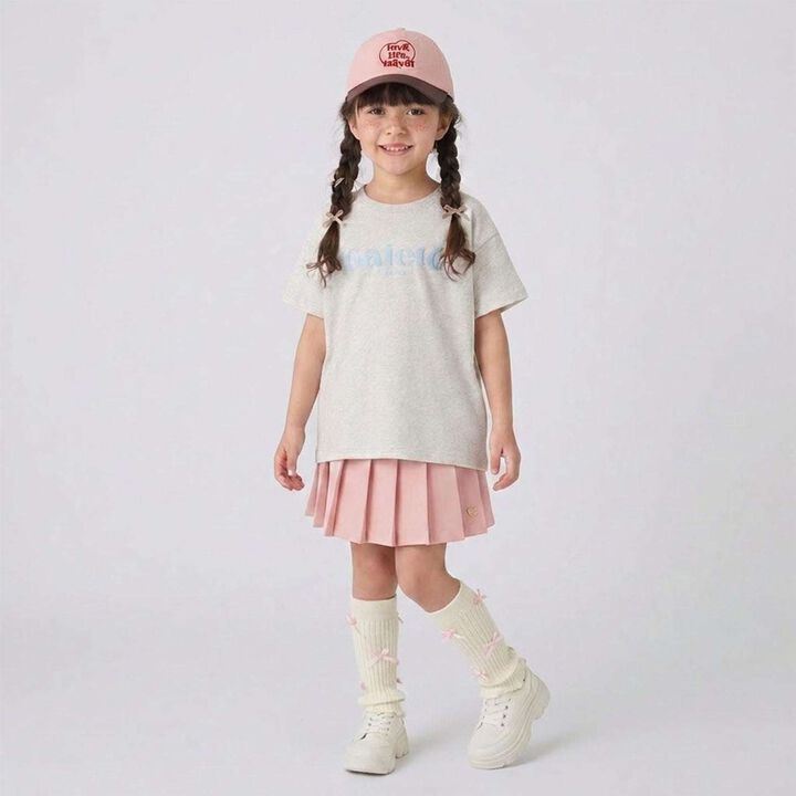 [100% Cotton] Heavy Rotation A-Line T-Shirt 2-Piece Set for Girls Kids,Dark red, medium image number 28
