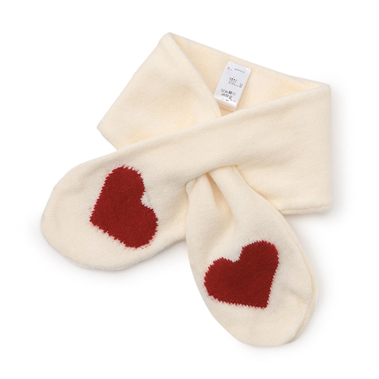 Heart Knit Scarf,Mocha tea, large image number 5