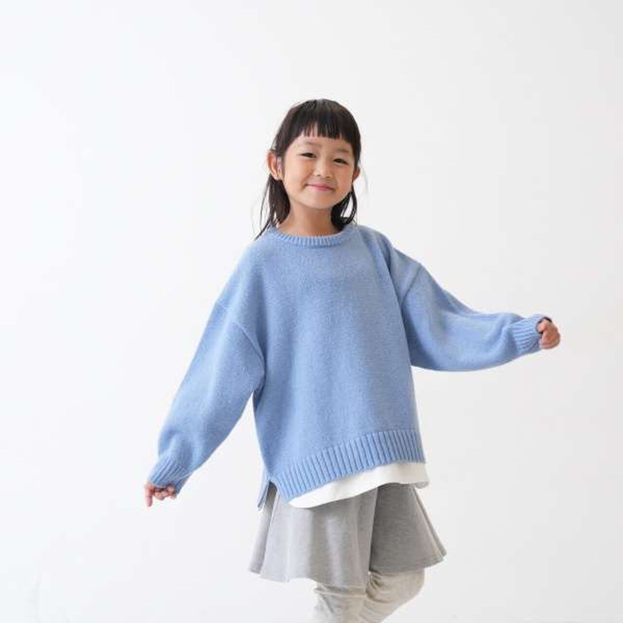 [Matching with Dad Outfit] Machine Washable Kids Layered Hem Knitwear,Striped, large image number 19