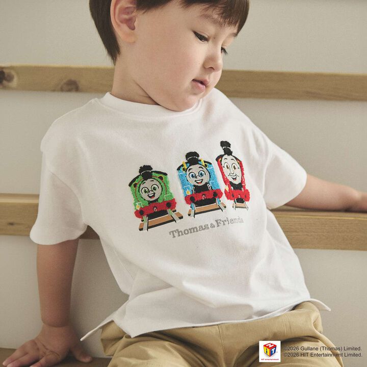 [Thomas the Tank Engine] Embroidered Short Sleeve T-Shirt,, medium