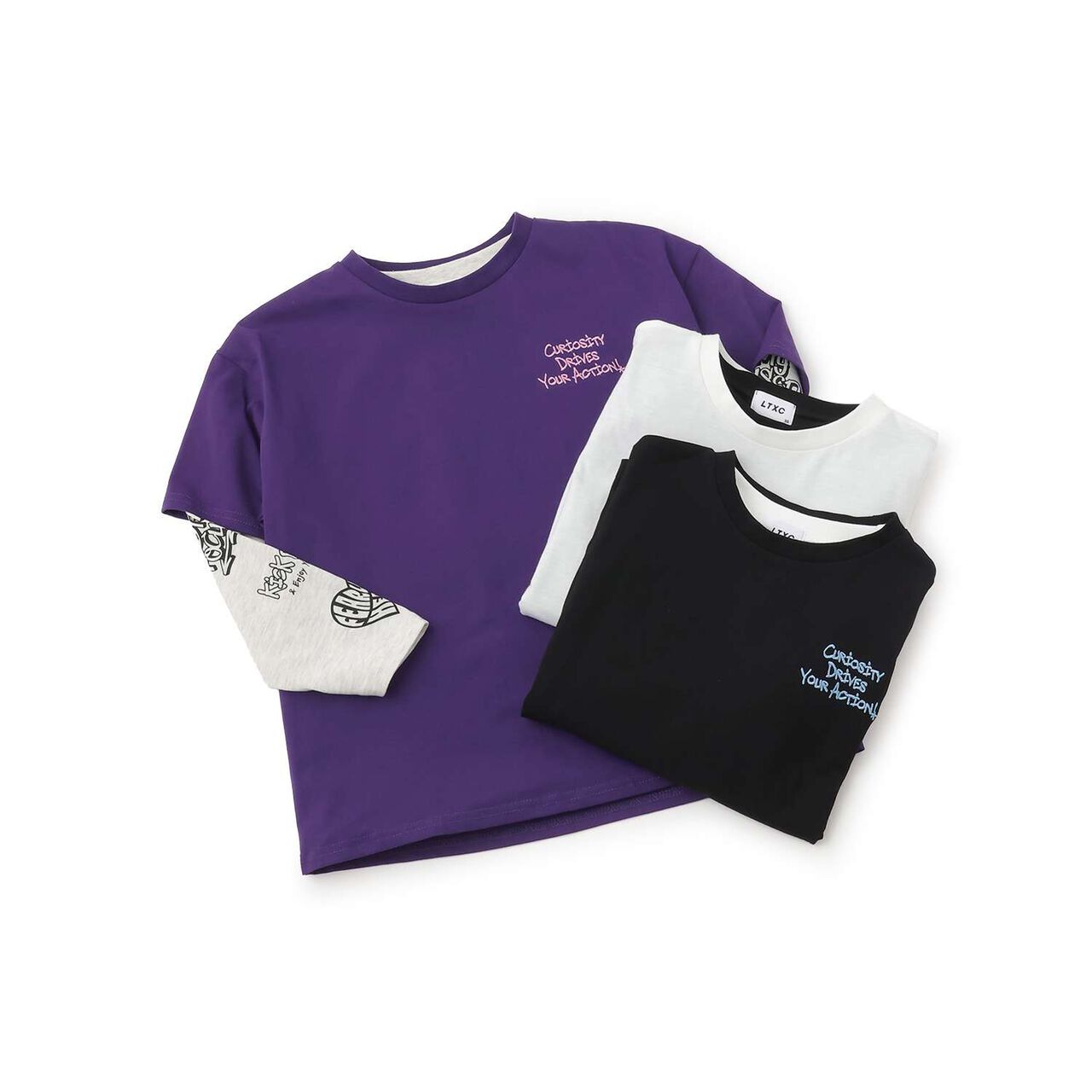 [LTXC/Quick-Dry] Loose T-Shirt Layered Set,Purple, large image number 23