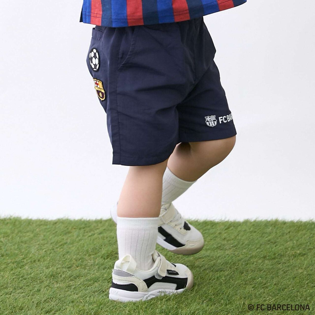 [FC BARCELONA] 布質短褲,淡卡其色, large image number 5