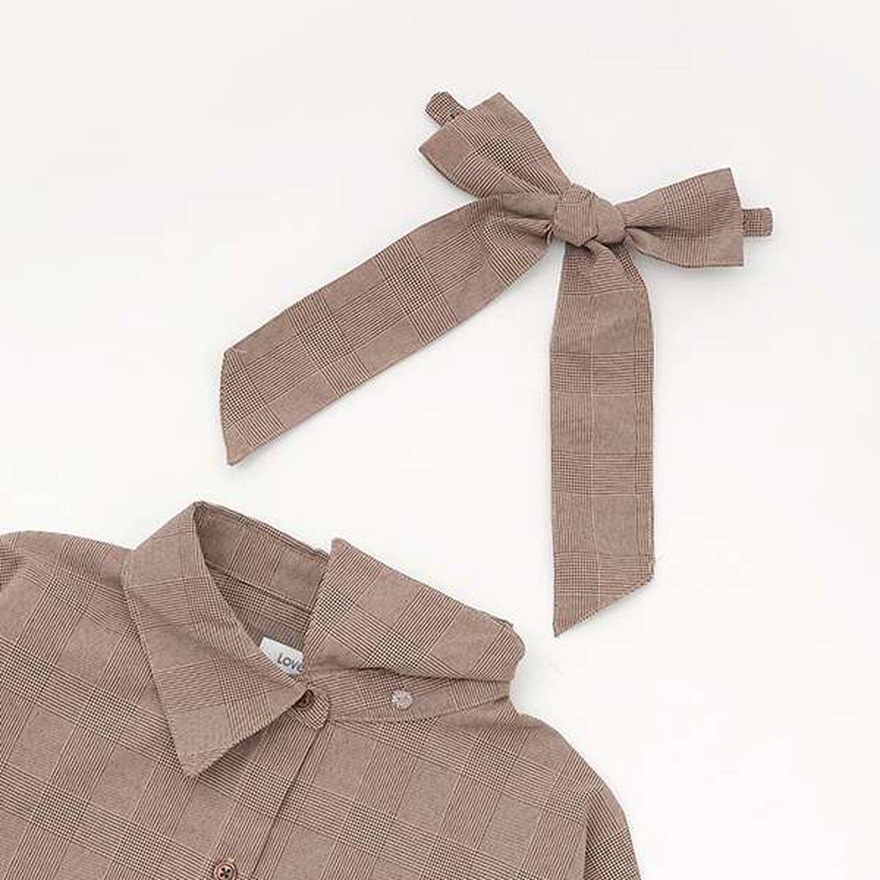 Bow Tie Blouse,Gray, large image number 8