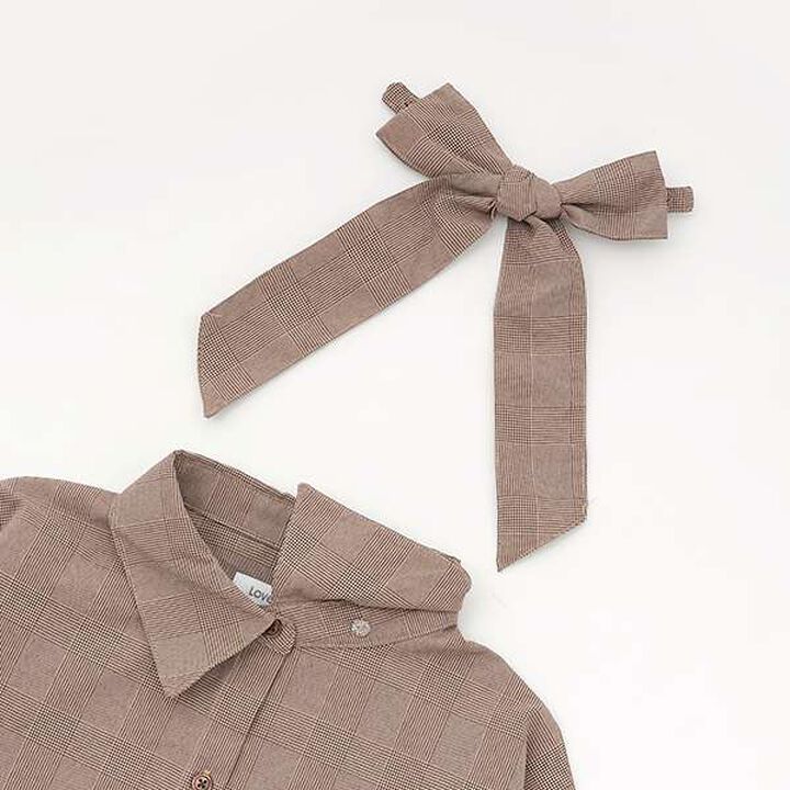 Bow Tie Blouse,Gray, medium image number 8