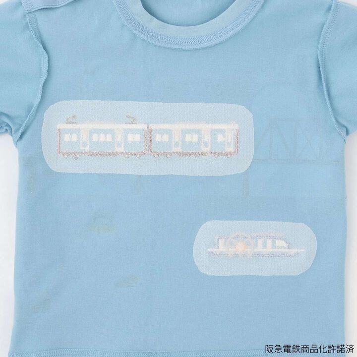 Hankyu Train Overpass Short Sleeve T-Shirt,Yellow, medium image number 5