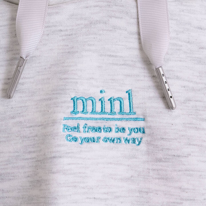 Anti-Stain Puffed Sweatshirt Hoodie / Cardboard,Sax blue, medium image number 5