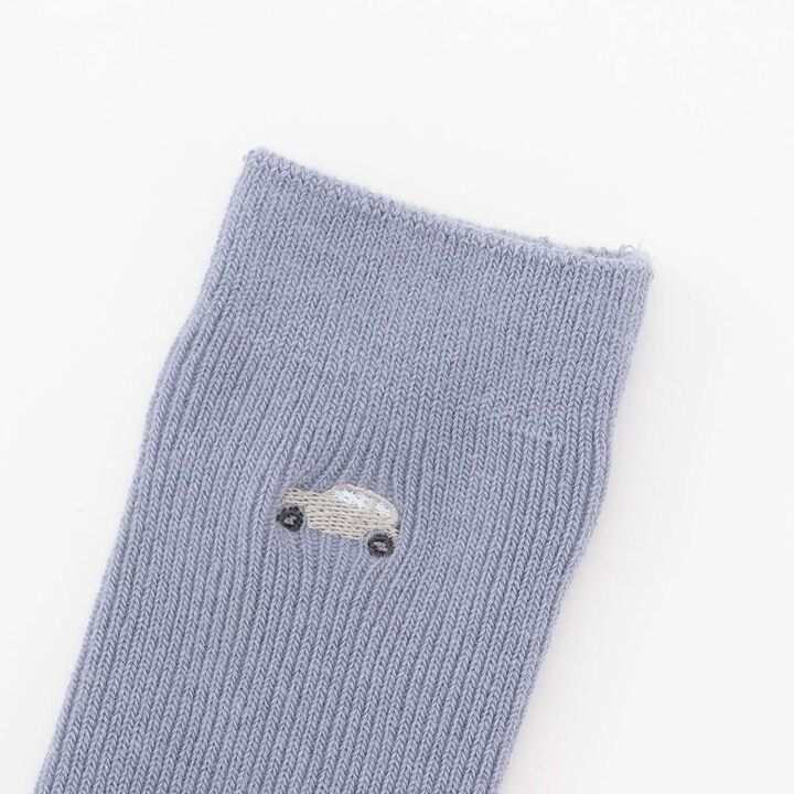 One-Point Knee-High Socks,Charcoal gray, medium image number 1