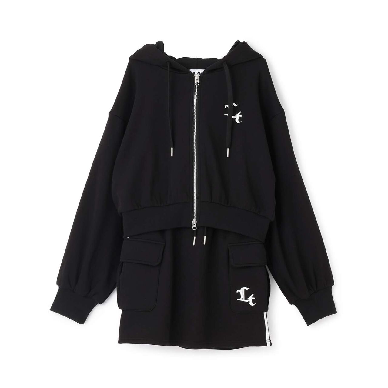 [LTXC/Shaggy Lining] Zip Parka Outfit Set,Top gray, large image number 9