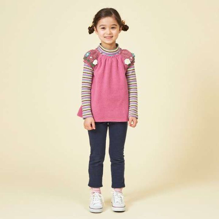 KP Knit Fleece Vest with Flower Sleeves (80-130),Lavender, medium image number 15