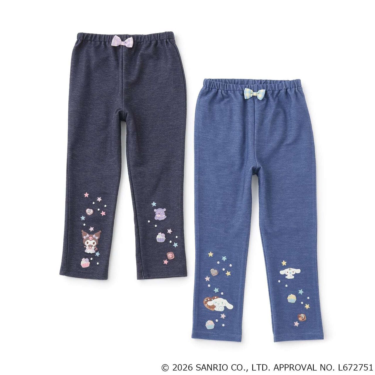 [Cinnamoroll/Kuromi] Leggings,Navy, large image number 14