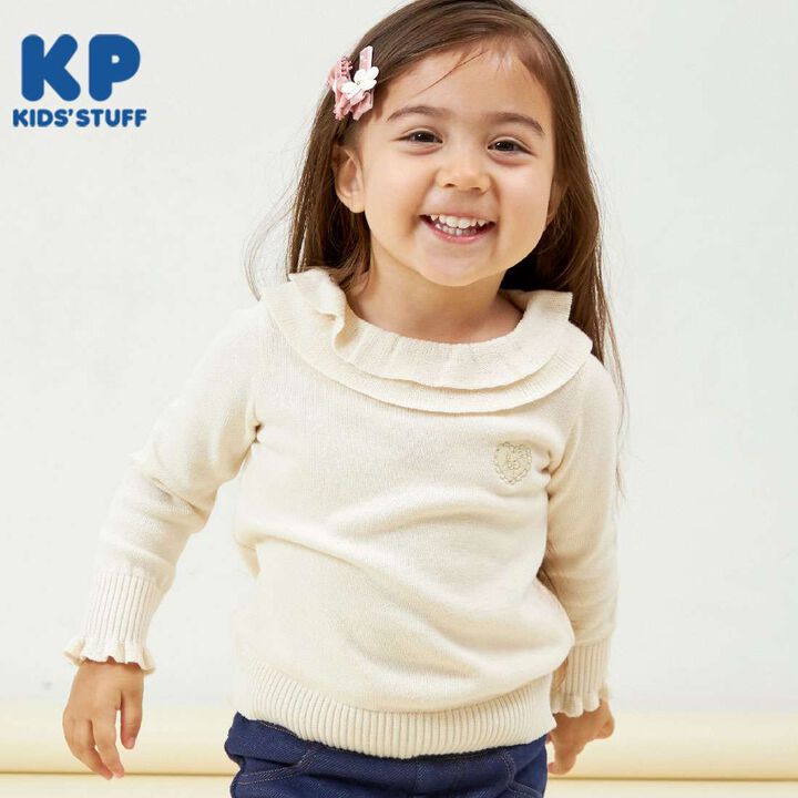 KP Frill Collar Sweater (0 to 0),Off white, medium image number 0