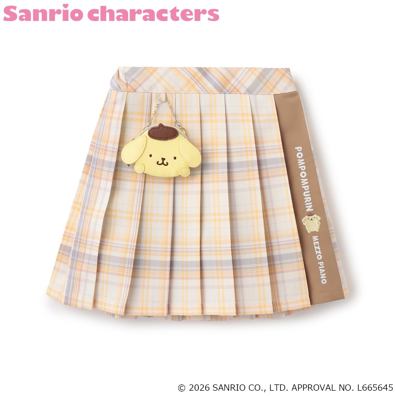Pompompurin] Pouch Check Pleated Skirt-Pants | Narumiya Official