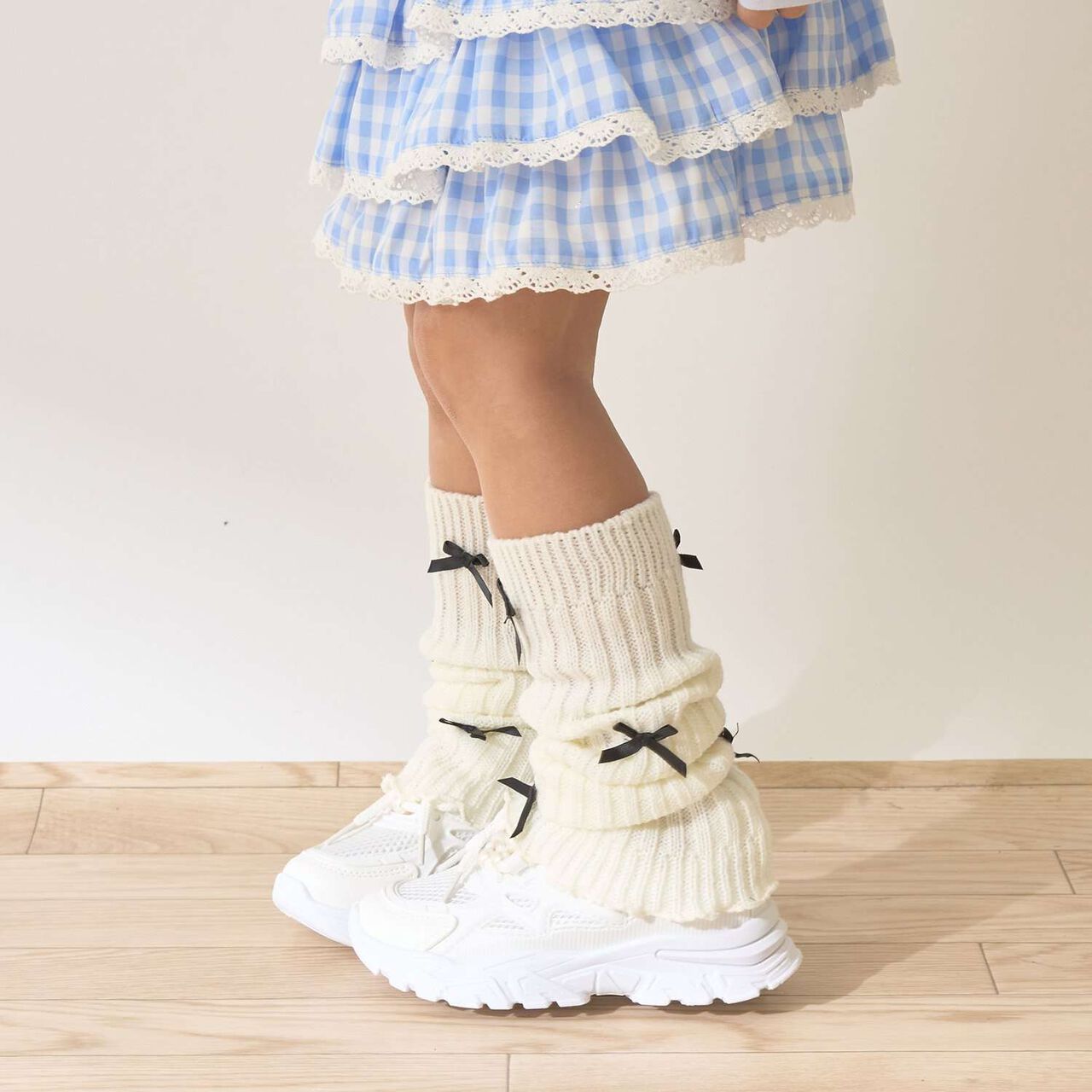 Chibi Loose Socks with Ribbon,Black, large image number 15