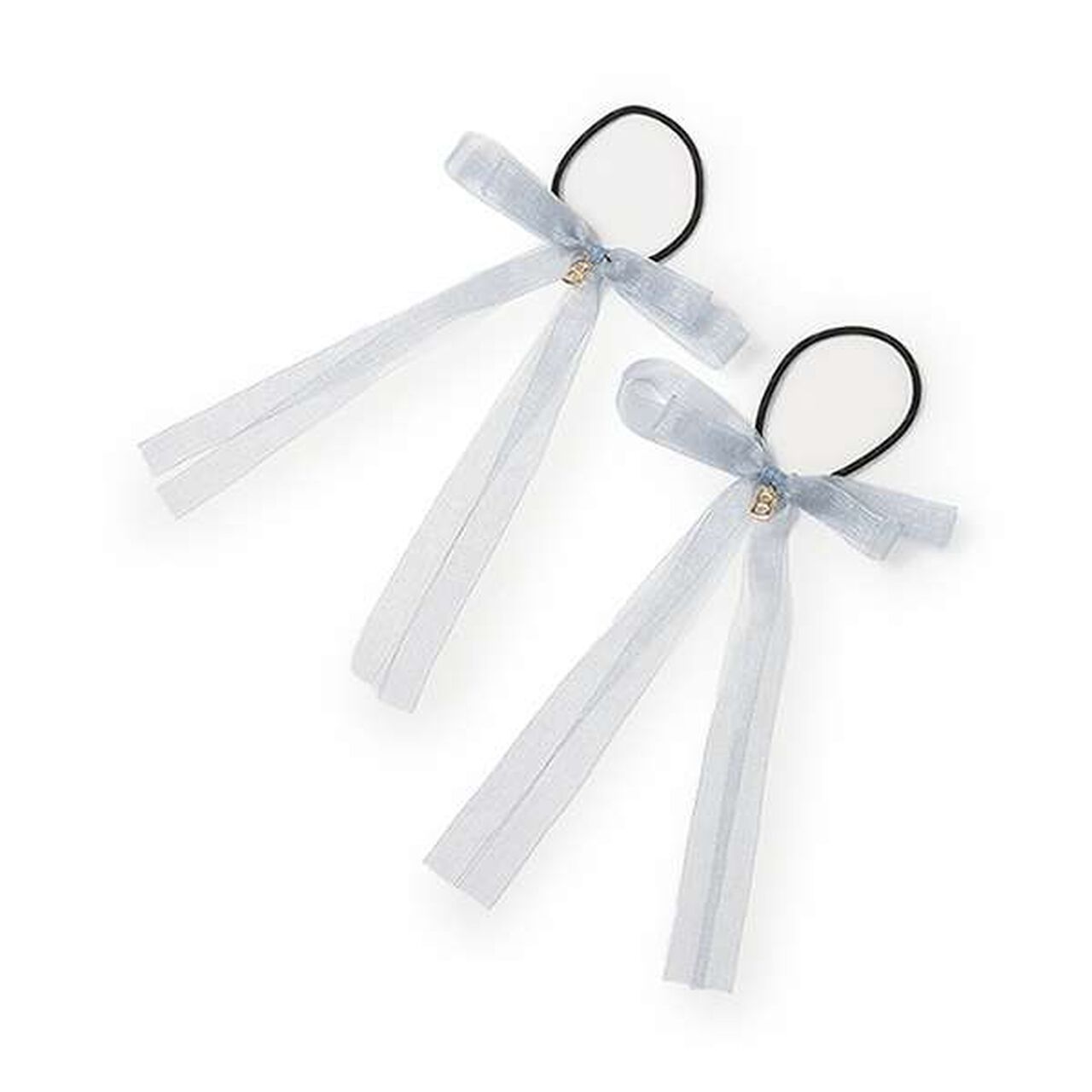 Ribbon Ponytail Holders (Set of 2),Off white, large image number 5