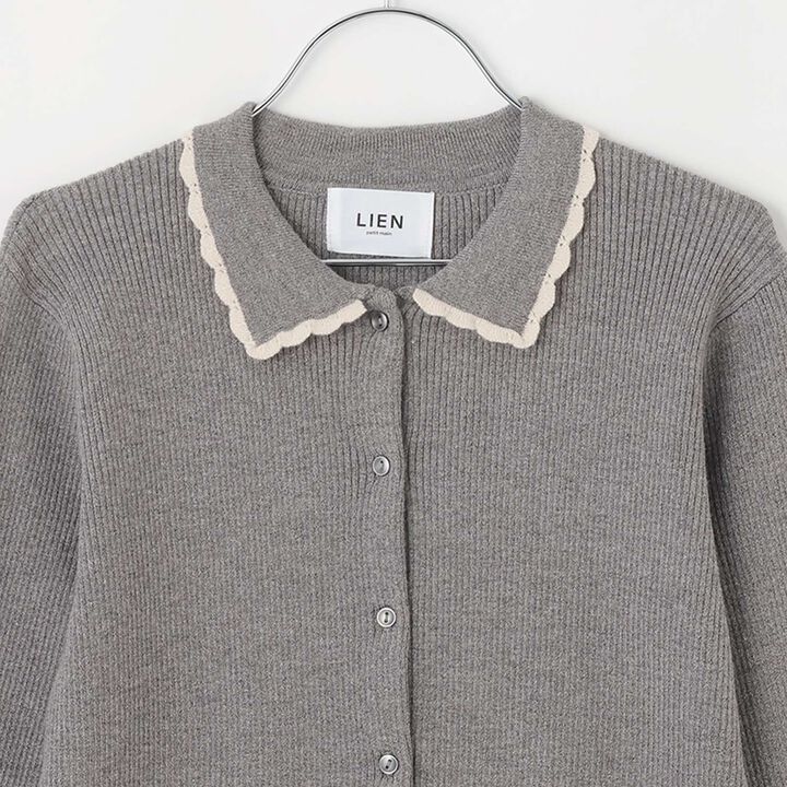 [Parent-Child Matching] Collar Knit Cardigan,Blue, medium image number 7