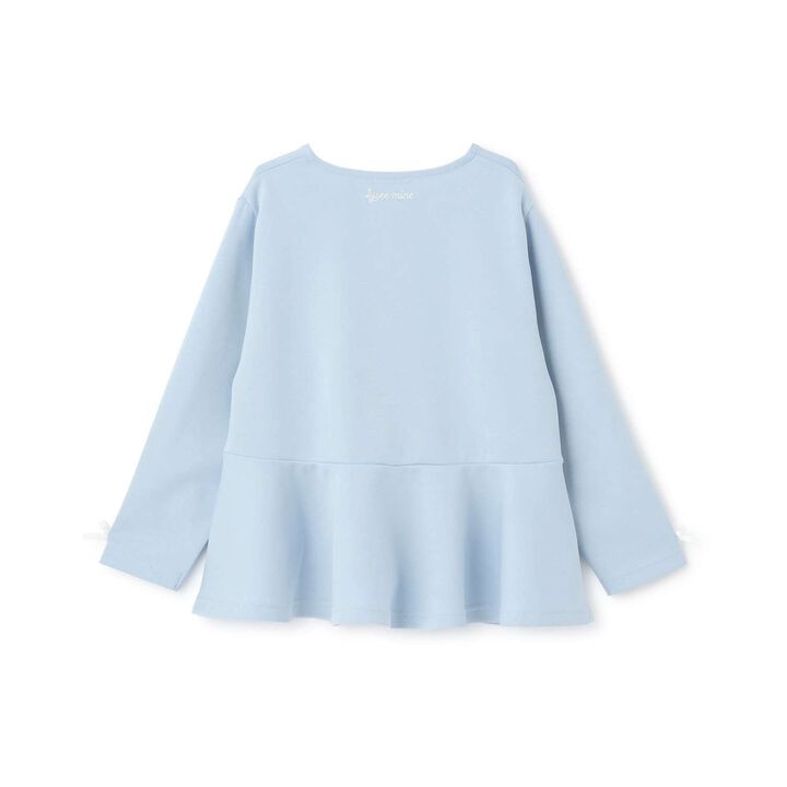 [School-Ready] Puff Sweat Peplum Full Zip-Up,Ivory, medium image number 4