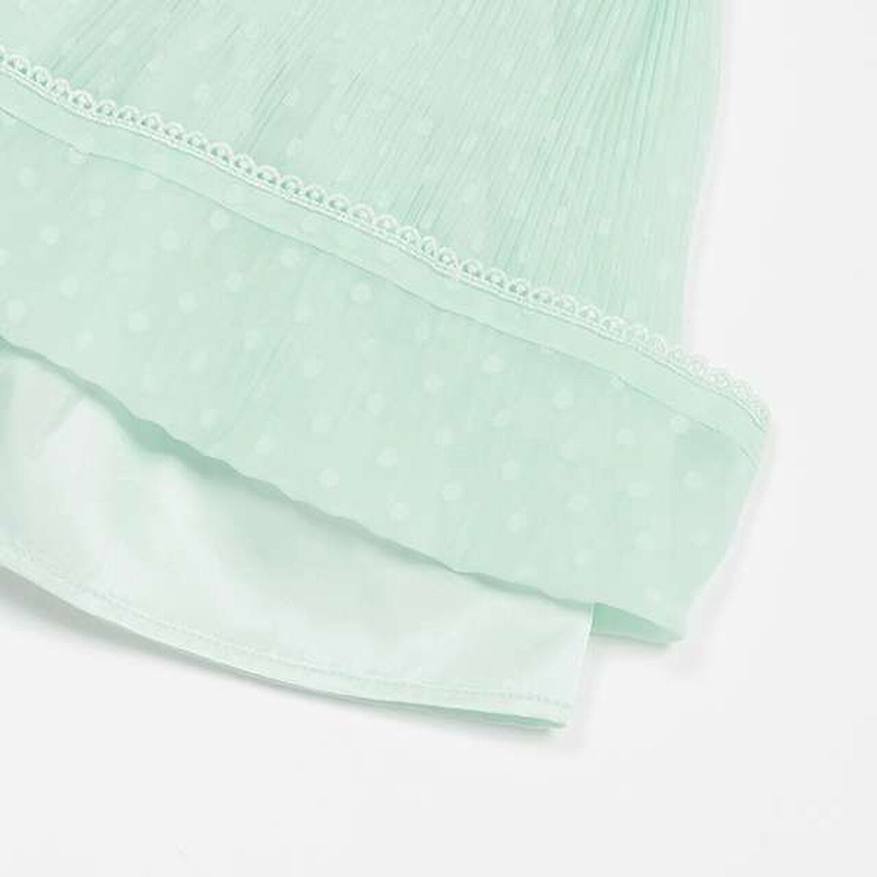 Accordion Pleated Skirt with Shell Pouch,Mint, large image number 19